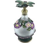 Botella de perfume elegante de metal y cristal, perfume de viaje, diseño moderno, regalo perfecto para ella