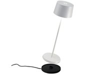 Lámpara de mesa led recargable y regulable blanca olivia pro