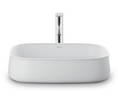 Duravit zencha lavabo sobre encimera 550 mm, sin orificio de desprecio, 2373553279, color: blanco