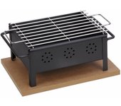 Barbacoa sobremesa 25x20x13,5 cm con parrilla inox 02905