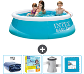Paquete de piscina - intex - alrededor - 183x183x51 cm + accesorios cb9