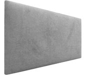 Dhome cabecero de tela aqualine liso cabeceros cabezal tapizado cama lujo (tela gris, 105cm (camas 80/90/105))