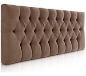 Cabecero copenhague tela cabecero de cama tapizado con capitoné para camas de 90 y 105 (115 x 57 cm) tela marron sueños zzz
