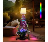 Farolas solares con soporte para plantas, linternas solares impermeables, lámpara de pie con luz para plantas cultivadas