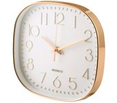 H&h reloj de pared cuadrado blanco y cobre 38 cm