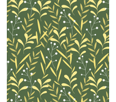 Papel pintado floral selva verde