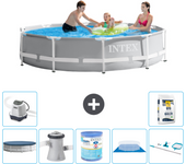 Paquete de piscina - intex - alrededor - 305x305x76 cm + accesorios a1852