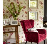 Papel pintado laura ashley tulipes gosford cranberry
