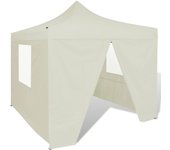 Maison exclusive - cenador plegable con 4 paredes colore crema 3x3 m