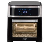 Horno freidora de aire caliente 13 l sin aceite 8 programas temporizador, temperatura 40–200°c, adler, negro, 2500, ad6309