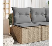 Maison exclusive - sillón de esquina de jardín con cojines ratán sintético beige