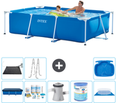 Paquete de piscina - intex - rectángulo - 260x160x65 cm + accesorios a112