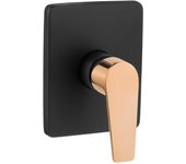 Mezclador de pared oculto de latón negro / oro rosa grifo de ducha monomando simple
