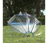 Vidaxl cúpula para piscina redonda pvc 406x203 cm