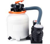 Succebuy bomba de filtración de arena 300 mm, 10.000 l/h, 285 w, con válvula de 6 vías y cesto, para piscina elevada