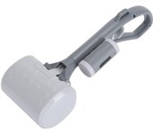 Recogedor de excrementos para mascotas, ligero y portátil con dispensador de bolsas (gris)