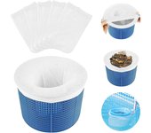 30 piezas de calcetines para skimmer de piscina, calcetines para skimmer de piscina, filtros de tela de nailon elástico
