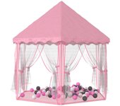 Tienda de jardín | carpa de juegos de princesa con 250 bolas rosa 133x140 cm cfw310778