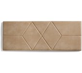 Cabecero de cama 105 dos rombos tela antimanchas 112x57x5cm camel claro