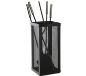Chimenea set 4 acero inox 8x2x51 negro