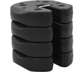 Maison exclusive - placas de peso para cenador 4 uds hormigón negro 220x50 mm