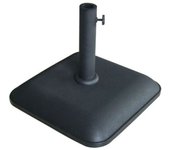 Marbueno base sombrilla cuadrada cemento 45x45x7,3 cm 25kg negro jardin, piscina y terraza