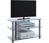 Mueble tv estantería tv aluminio cristal sindas