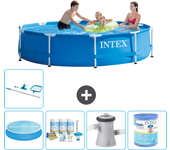 Paquete de piscina - intex - alrededor - 305x305x76 cm + accesorios a1478