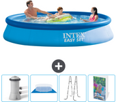 Paquete de piscina - intex - alrededor - 366x366x76 cm + accesorios cb122
