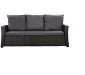 Cojines para sofá de exterior negros cojines para sofá cojines para banco de jardín de 2-3 plazas 150x50x50cm cojines para muebles de poliratán-mix
