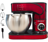 Amasadora batidora 12 l - 12 velocidades, pantalla táctil led, bol de 12l acero inoxidable, 2800w - rojo