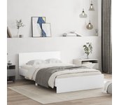 Maison exclusive - estructura de cama con cabecero blanca 135x190 cm