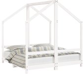 Cama individual | estructura de cama para niños madera de pino blanco 2x(70x140) cfw698707