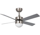 Ledkia ventilador de techo silencioso cygnus níquel 107cm motor dc plateado