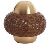 Light & living - lámpara de mesa - cetara - marrón - metal - lámpara de noche - e27 - 1888783