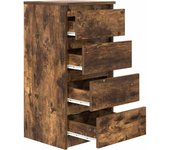 Aparador | aparador de comedor | armario de cocina roble ahumado 37,5x35x76 cm madera de ingeniería cfw79330