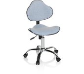 Silla de escritorio para niños / silla alta kiddy gti-3 tela azul hjh office