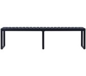 Banco de jardín 180 cm panel ps negro