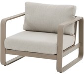 Hespéride - domilly sillón de jardín café aluminio y olefina