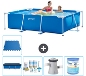 Paquete de piscina - intex - rectángulo - 220x150x60 cm + accesorios a6