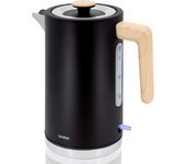 Nordic hervidor agua eléctrico 1,7l inalámbrico ebullición rápida, libre de bpa, base de 360°, briebe, negro, 2200, kt1165blk