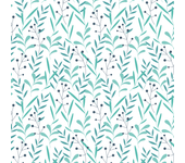 Papel pintado floral verde menta
