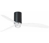 Mini ventilador de tubo m led ventilador negro mate/transparente dc