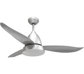 Ventilador dc marino plata d.122cm 3 aspas, con led 16w 1600lm 4000k