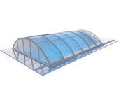 Cobertor de piscina orbit - 6,47x3,50 m - policarbonato celular de 8 mm - color gris ral7037 - eco103 - altanka
