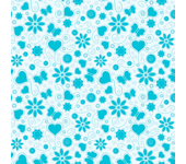 Papel pintado floral azul