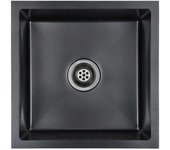 Fregadero de cocina hecho a mano acero inoxidable negro