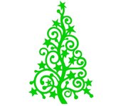 Decoración de metal árbol de navidad 9, metal, verde, epikasa