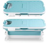 Bañera plegable xxl de 149 cm para adultos - confort y relajación para el baño, la ducha y el balcón - portátil