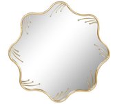 Espejo de pared home esprit dorado metal cristal 73 x 2 x 73 cm